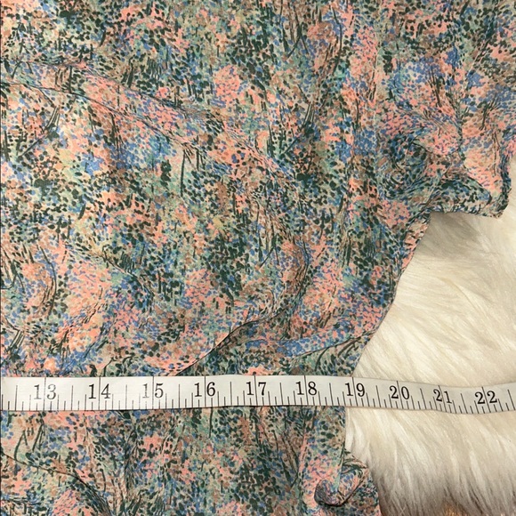 Ava & Viv Multicolor Button-Front Dress Pink Green Plus size 2x - Picture 6 of 9